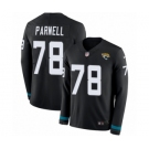 Men's Nike Jacksonville Jaguars #78 Jermey Parnell Limited Black Therma Long Sleeve NFL Jersey