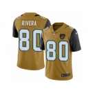 Men's Nike Jacksonville Jaguars #80 Mychal Rivera Limited Gold Rush NFL Jersey