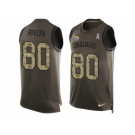 Men's Nike Jacksonville Jaguars #80 Mychal Rivera Limited Green Salute to Service Tank Top NFL Jersey