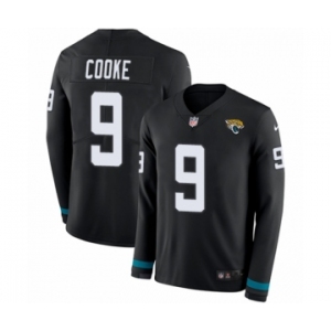 Men's Nike Jacksonville Jaguars #9 Logan Cooke Limited Black Therma Long Sleeve NFL Jersey