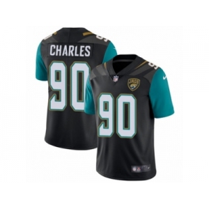 Men's Nike Jacksonville Jaguars #90 Stefan Charles Vapor Untouchable Limited Black Alternate NFL Jersey
