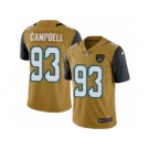 Men's Nike Jacksonville Jaguars #93 Calais Campbell Limited Gold Rush NFL Jersey