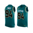 Men's Nike Jacksonville Jaguars #94 Dawuane Smoot Limited Teal Green Player Name & Number Tank Top NFL Jersey