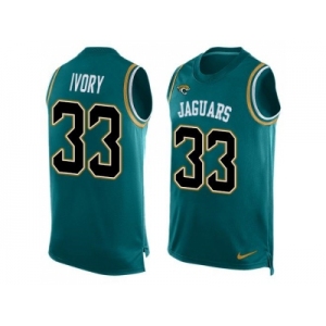 Nike Jacksonville Jaguars #33 Chris Ivory Teal Green Team Color Men's Stitched NFL Limited Tank Top Jersey
