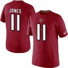 Mens Atlanta Falcons 11 Julio Jones Nike Red Player Pride Name and Number T-Shirt