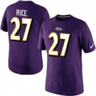 Nike Baltimore Ravens 27 Ed Reed Pride Name & Number T-Shirt Purple