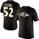 Nike Baltimore Ravens 52 R.LEWIS Name & Number T-Shirt Black