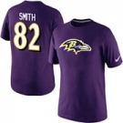 Nike Baltimore Ravens 82 Smith Name & Number T-Shirt Purple