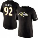 Nike Baltimore Ravens 92 NGATA Name & Number T-Shirt Black