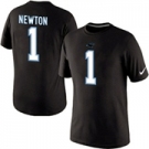 Nike Carolina Panthers 1 Cam Newton Pride Name & Number T-Shirt Black