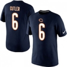 Nike Chicago Bears Jay Cutler Name & Number T-Shirt Blue