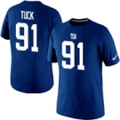 Nike Justin Tuck New York Giants #91 Replica Pride Name & Number T-Shirt - Royal Blue