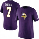 Nike Minnesota Vikings 7 Christian Ponder Name & Number T-Shirt Purple