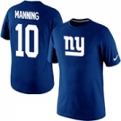 Nike New York Giants Eli Manning Name & Number T-Shirt Blue