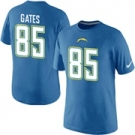 Nike San Diego Chargers 85 Gates Pride Name & Number T-Shirt L.Blue