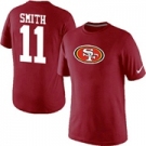 Nike San Francisco 49ers 11 SMITH Name & Number T-Shirt Red