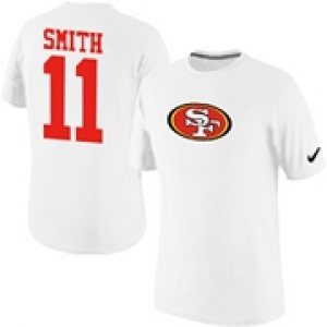 Nike San Francisco 49ers 11 SMITH Name & Number T-Shirt White