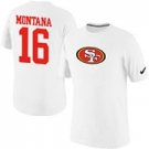 Nike San Francisco 49ers 16 Montana Name & Number T-Shirt White