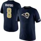 Nike St. Louis Rams Sam Bradford Name & Number T-Shirt Blue