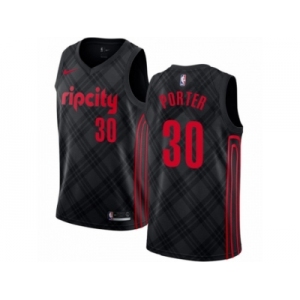 Women Nike Portland Trail Blazers #30 Terry Porter Swingman Black NBA Jersey - City Edition