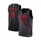 Women's Nike Portland Trail Blazers #0 Damian Lillard Swingman Black NBA Jersey - 2018-19 City Edition