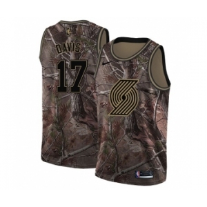 Women's Nike Portland Trail Blazers #17 Ed Davis Swingman Camo Realtree Collection NBA Jersey