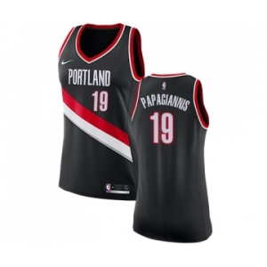 Women's Nike Portland Trail Blazers #19 Georgios Papagiannis Swingman Black NBA Jersey - Icon Edition