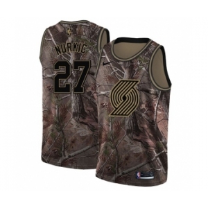 Women's Nike Portland Trail Blazers #27 Jusuf Nurkic Swingman Camo Realtree Collection NBA Jersey