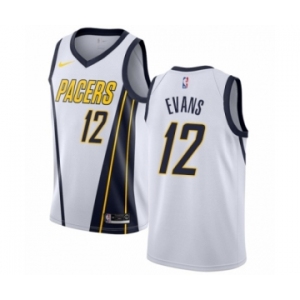Youth Nike Indiana Pacers #12 Tyreke Evans White Swingman Jersey - Earned Edition