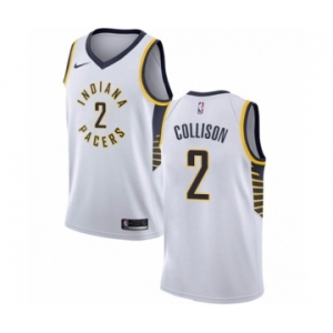 Youth Nike Indiana Pacers #2 Darren Collison Authentic White NBA Jersey - Association Edition