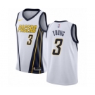 Youth Nike Indiana Pacers #3 Joe Young White Swingman Jersey - Earned Edition