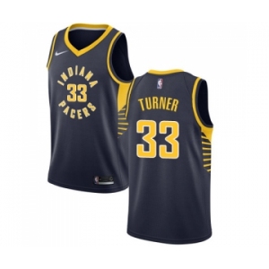 Youth Nike Indiana Pacers #33 Myles Turner Swingman Navy Blue Road NBA Jersey - Icon Edition