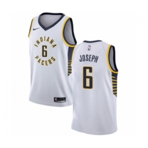 Youth Nike Indiana Pacers #6 Cory Joseph Authentic White NBA Jersey - Association Edition