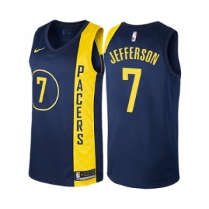 Youth Nike Indiana Pacers #7 Al Jefferson Swingman Navy Blue NBA Jersey - City Edition