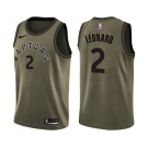 Youth Nike Toronto Raptors #2 Kawhi Leonard Swingman Green Salute to Service NBA Jersey