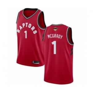 Youth Toronto Raptors #1 Tracy Mcgrady Swingman Red 2019 Basketball Finals Bound Jersey - Icon Edition