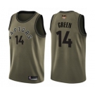 Youth Toronto Raptors #14 Danny Green Swingman Green Salute to Service 2019 Basketball Finals Bound Jersey