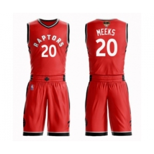 Youth Toronto Raptors #20 Jodie Meeks Swingman Red 2019 Basketball Finals Bound Suit Jersey - Icon Edition