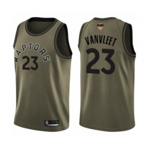 Youth Toronto Raptors #23 Fred VanVleet Swingman Green Salute to Service 2019 Basketball Finals Bound Jersey