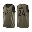 Youth Toronto Raptors #24 Norman Powell Swingman Green Salute to Service 2019 Basketball Finals Bound Jersey