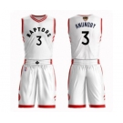 Youth Toronto Raptors #3 OG Anunoby Swingman White 2019 Basketball Finals Bound Suit Jersey - Association Edition