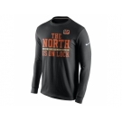 Men's Cincinnati Bengals Nike Black 2015 AFC North Division Champions Long Sleeves T-Shirt