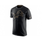Men's Detroit Lions Nike Black Championship Drive Gold Collection Performance T-Shirt