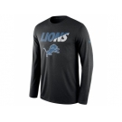Men's Detroit Lions Nike Black Legend Staff Practice Long Sleeves Performance T-Shirt