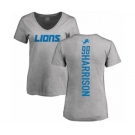 NFL Women's Nike Detroit Lions #98 Damon Harrison Ash Backer T-Shirt