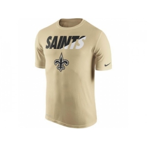 Men's New Orleans Saints Nike Gold Legend Staff Practice Performance T-Shirt