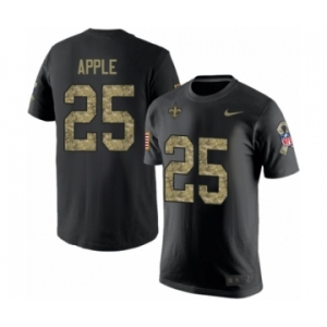 NFL Nike New Orleans Saints #25 Eli Apple Black Camo Salute to Service T-Shirt