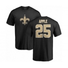 NFL Nike New Orleans Saints #25 Eli Apple Black Name & Number Logo T-Shirt