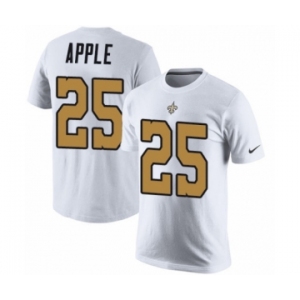 NFL Nike New Orleans Saints #25 Eli Apple White Rush Pride Name & Number T-Shirt