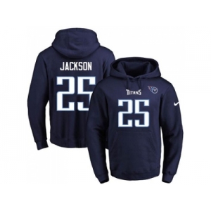 Nike Tennessee Titans #25 Adoree' Jackson Navy Blue Name & Number Pullover NFL Hoodie